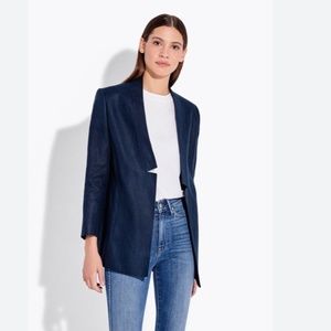 New, Never Worn, AYR Blue Linen Blazer, Size 6